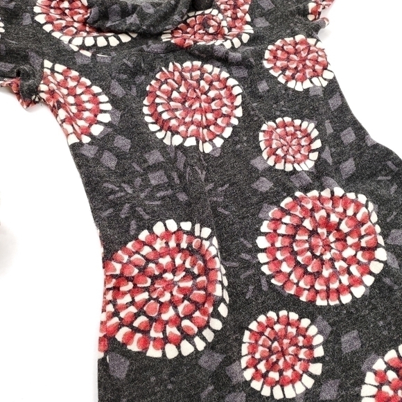 Anthro Aryeh Charcoal Red Poppy Boho Sweater Dress Sz S - Picture 6 of 12